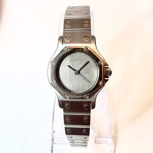 CARTIER SANTOS OCTAGON Automatic 25mm Steel Gray Ghost Dial Watch
